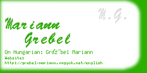 mariann grebel business card